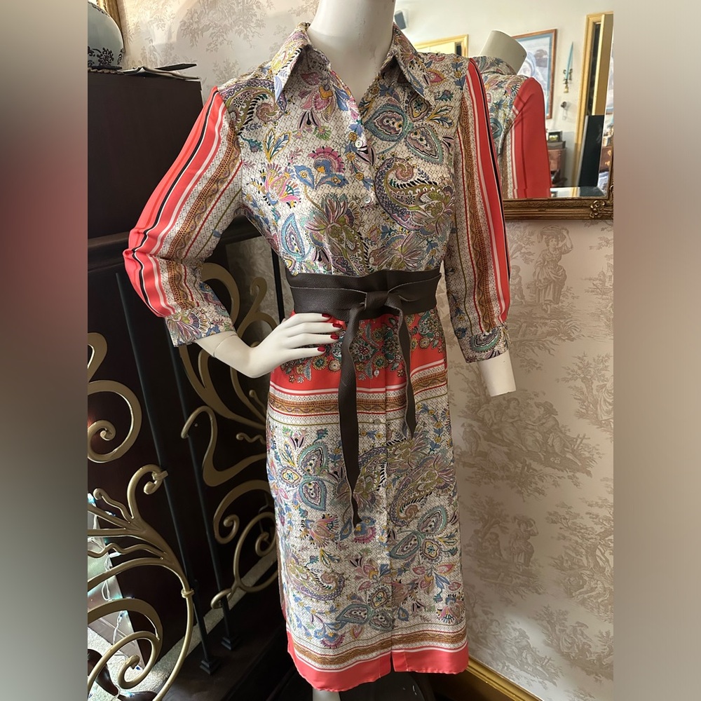 Zara print shirt dress